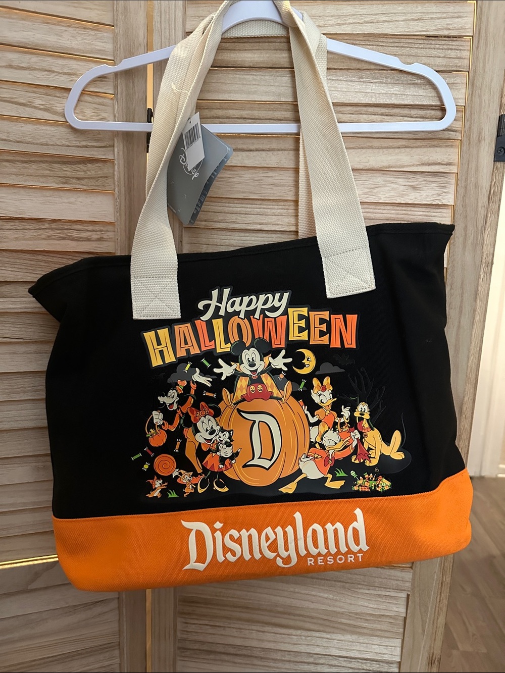 Disneyland Resort Happy Halloween Black & Orange Tote